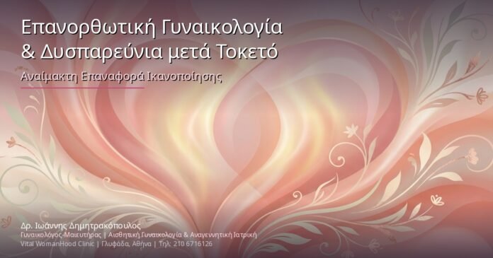 Επανορθωτική Γυναικολογία & Δυσπαρεύνια μετά Τοκετό: Αναίμακτη Επαναφορά Ικανοποίησης