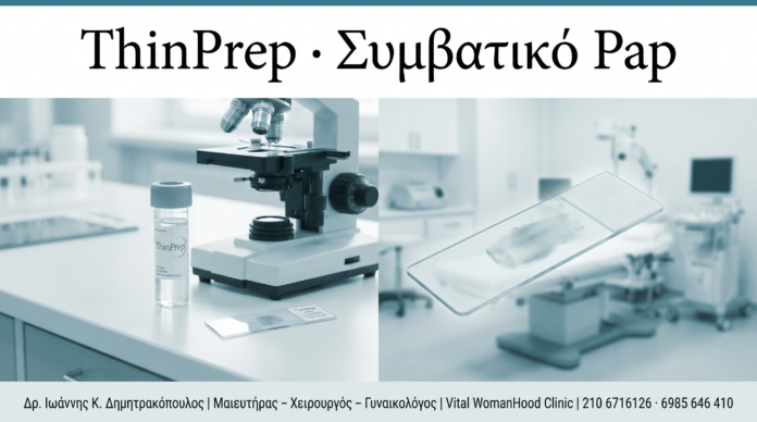 ThinPrep · Συμβατικό Pap - Δρ. Ιωάννης Κ. Δημητρακόπουλος
