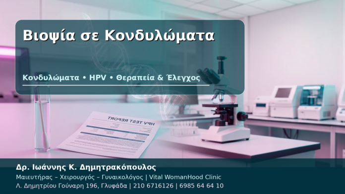 Βιοψία σε Κονδυλώματα Βιοψία σε Κονδυλώματα - Δρ. Ιωάννης Κ. Δημητρακόπουλος