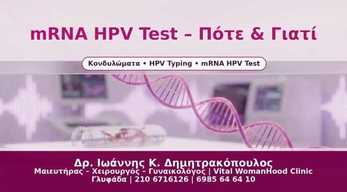 mRNA HPV Test – Πότε & Γιατί - Δρ. Ιωάννης Κ. Δημητρακόπουλος