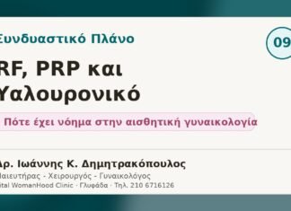 Συνδυαστικό Πλάνο RF, PRP και Υαλουρονικού