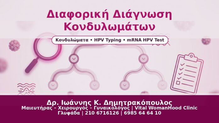 Διαφορική Διάγνωση Κονδυλωμάτων - Δρ. Ιωάννης Κ. Δημητρακόπουλος