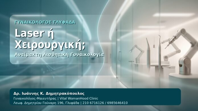 Laser ή Χειρουργική; - Γυναικολόγος Γλυφάδα: Αναίμακτη Αιδοιοπλαστική ή Χειρουργική Λαβιοπλαστική — Ποια Επιλογή Ταιριάζει από τον Δρ. Ιωάννη Κ. Δημητρακόπουλο, Γυναικολόγο-Μαιευτήρα στη Γλυφάδα