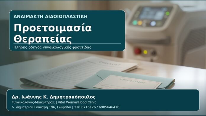 Προετοιμασία Θεραπείας - Γυναικολόγος Γλυφάδα: Αναίμακτη Αιδοιοπλαστική — Πλήρης Οδηγός Προετοιμασίας πριν τη Θεραπεία από τον Δρ. Ιωάννη Κ. Δημητρακόπουλο, Γυναικολόγο-Μαιευτήρα στη Γλυφάδα