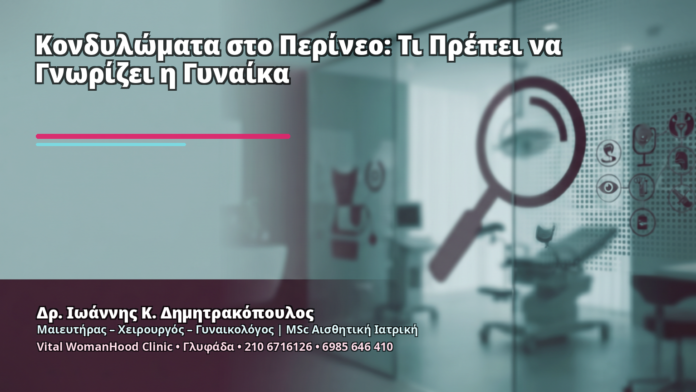 Κονδυλώματα στο Περίνεο: Τι Πρέπει να Γνωρίζει η Γυναίκα Κονδυλώματα στο Περίνεο: Τι Πρέπει να Γνωρίζει η Γυναίκα - Δρ. Ιωάννης Κ. Δημητρακόπουλος