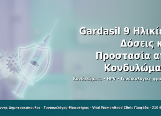 Gardasil 9: Ηλικίες, Δόσεις και Προστασία από Κονδυλώματα - Δρ. Ιωάννης Δημητρακόπουλος · Γυναικολόγος–Μαιευτήρας · Vital WomanHood Clinic Γλυφάδα · 210 6716126