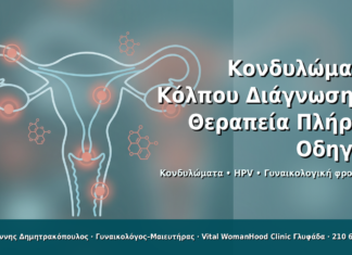 Κονδυλώματα Κόλπου: Διάγνωση & Θεραπεία — Πλήρης Οδηγός - Δρ. Ιωάννης Δημητρακόπουλος · Γυναικολόγος–Μαιευτήρας · Vital WomanHood Clinic Γλυφάδα · 210 6716126