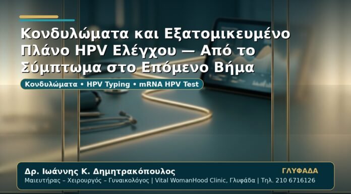 Γυναικολόγος Γλυφάδα: Κονδυλώματα και Εξατομικευμένο Πλάνο HPV Ελέγχου — Από το Σύμπτωμα στο Επόμενο Βήμα