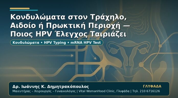 Γυναικολόγος Γλυφάδα: Κονδυλώματα στον Τράχηλο, Αιδοίο ή Πρωκτική Περιοχή — Ποιος HPV Έλεγχος Ταιριάζει