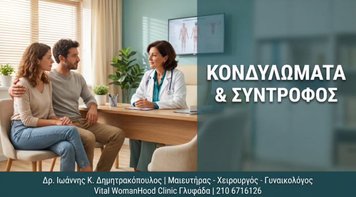 Γυναικολόγος Γλυφάδα: Κονδυλώματα & Σύντροφος: Πρωτόκολλο Ελέγχου & Επικοινωνίας — Δρ. Δημητρακόπουλος Γλυφάδα