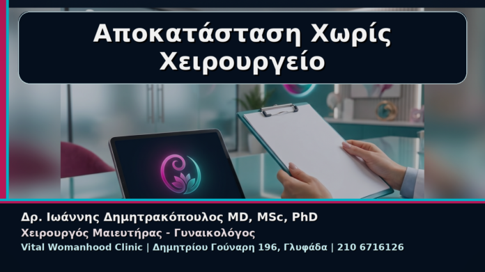 Αποκατάσταση Χωρίς Χειρουργείο - Γυναικολόγος Γλυφάδα: Αισθητική Αποκατάσταση Αιδοίου χωρίς Χειρουργείο | Δρ. Ιωάννης Δημητρακόπουλος