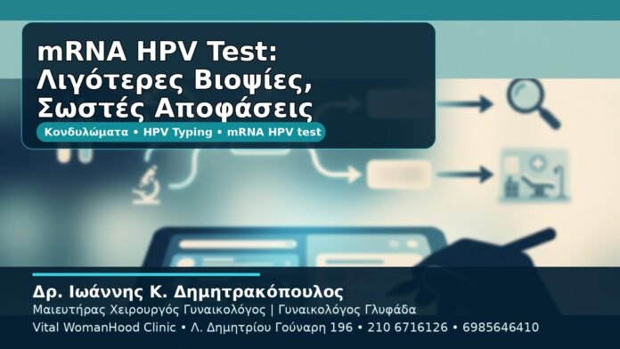 mRNA HPV Test: Λιγότερες Βιοψίες, Σωστές Αποφάσεις - Δρ. Ιωάννης Κ. Δημητρακόπουλος