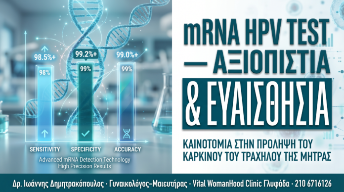 mRNA HPV Test: Αξιοπιστία, Ευαισθησία & Ειδικότητα — Τι Λένε τα Δεδομένα — Δρ. Δημητρακόπουλος Γλυφάδα