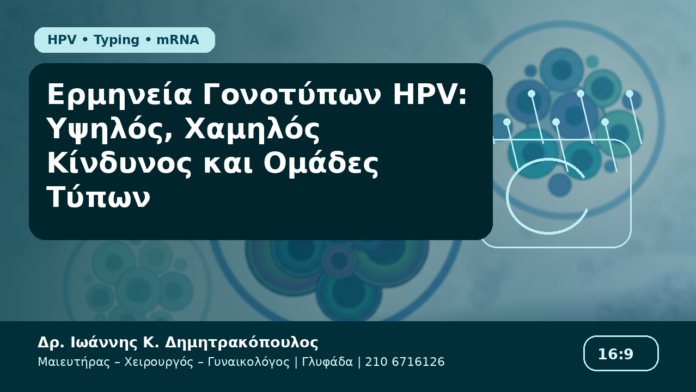 Ερμηνεία Γονοτύπων HPV: Υψηλός, Χαμηλός Κίνδυνος και Ομάδες Τύπων - Δρ. Ιωάννης Κ. Δημητρακόπουλος Γυναικολόγος Γλυφάδα
