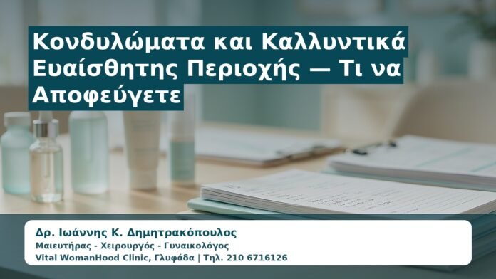 Γυναικολόγος Γλυφάδα: Κονδυλώματα και Καλλυντικά Ευαίσθητης Περιοχής — Τι να Αποφεύγετε