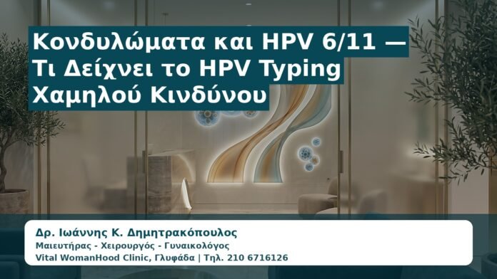 Γυναικολόγος Γλυφάδα: Κονδυλώματα και HPV 6/11 — Τι Δείχνει το HPV Typing Χαμηλού Κινδύνου