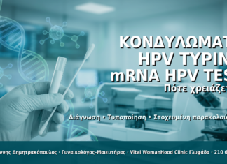 Κονδυλώματα HPV Typing mRNA HPV Test — Δρ. Ιωάννης Δημητρακόπουλος