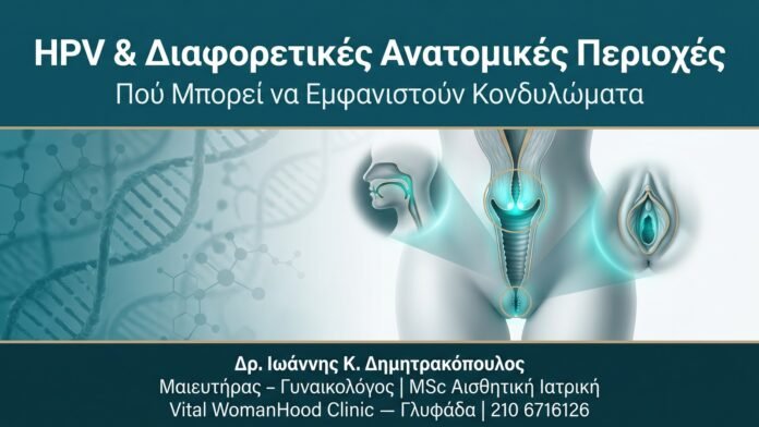 HPV & Διαφορετικές Ανατομικές Περιοχές — Πού Μπορεί να Εμφανιστούν Κονδυλώματα HPV & Διαφορετικές Ανατομικές Περιοχές — Πού Μπορεί να Εμφανιστούν Κονδυλώματα