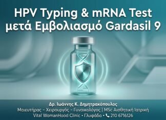 HPV Typing & mRNA Test μετά Εμβολιασμό Gardasil 9
