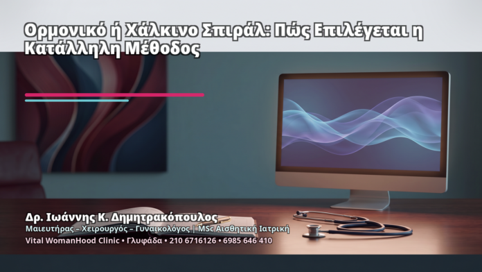 Ορμονικό ή Χάλκινο Σπιράλ: Πώς Επιλέγεται η Κατάλληλη Μέθοδος Ορμονικό ή Χάλκινο Σπιράλ: Πώς Επιλέγεται η Κατάλληλη Μέθοδος - Δρ. Ιωάννης Κ. Δημητρακόπουλος