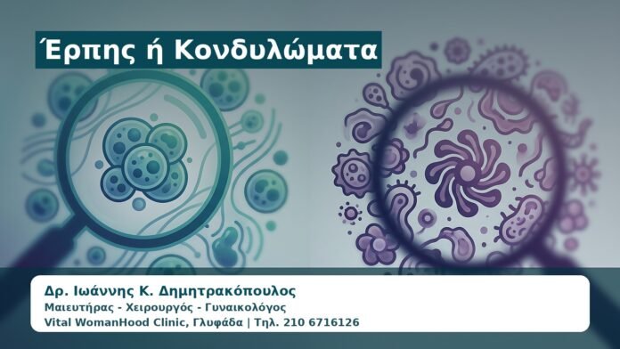 Γυναικολόγος Γλυφάδα: Έρπης ή Κονδυλώματα — Πώς Ξεχωρίζουν οι Βλάβες