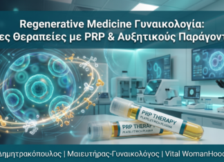 Regenerative Medicine Γυναικολογία: Νέες Θεραπείες με PRP & Αυξητικούς Παράγοντες