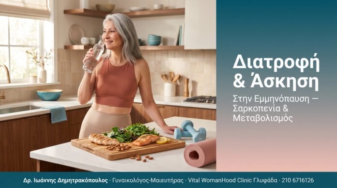 Διατροφή στην Εμμηνόπαυση - Σαρκοπενία, Κοιλιακό Λίπος & Σύγχρονες Διατροφικές Συστάσεις | Δρ. Δημητρακόπουλος Γλυφάδα