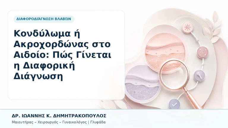 Κονδύλωμα ή Ακροχορδώνας στο Αιδοίο: Πώς Γίνεται η Διαφορική Διάγνωση - Δρ. Ιωάννης Κ. Δημητρακόπουλος, Γυναικολόγος Γλυφάδα