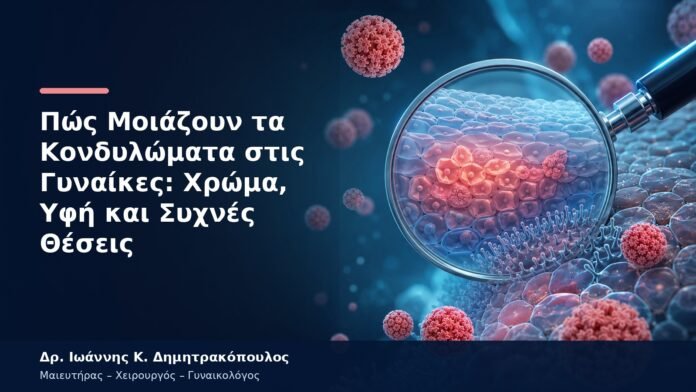Πώς Μοιάζουν τα Κονδυλώματα στις Γυναίκες: Χρώμα, Υφή και Συχνές Θέσεις Πώς Μοιάζουν τα Κονδυλώματα στις Γυναίκες: Χρώμα, Υφή και Συχνές Θέσεις