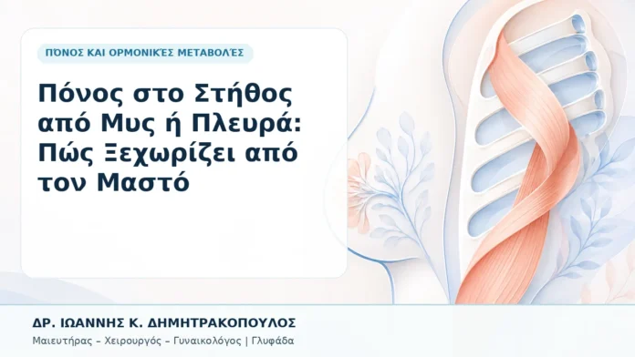 Πόνος στο Στήθος από Μυς ή Πλευρά: Πώς Ξεχωρίζει από τον Μαστό - Δρ. Ιωάννης Κ. Δημητρακόπουλος, Γυναικολόγος Γλυφάδα