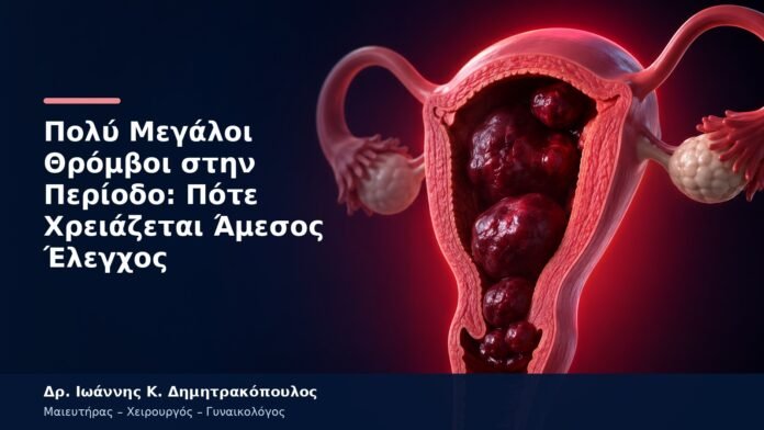 Πολύ Μεγάλοι Θρόμβοι στην Περίοδο: Πότε Χρειάζεται Άμεσος Έλεγχος Πολύ Μεγάλοι Θρόμβοι στην Περίοδο: Πότε Χρειάζεται Άμεσος Έλεγχος