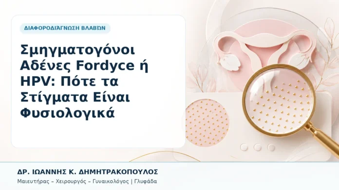 Σμηγματογόνοι Αδένες Fordyce ή HPV: Πότε τα Στίγματα Είναι Φυσιολογικά - Δρ. Ιωάννης Κ. Δημητρακόπουλος, Γυναικολόγος Γλυφάδα