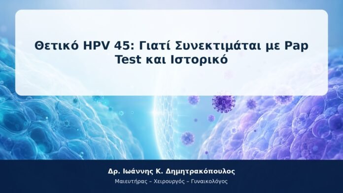 Θετικό HPV 45: Γιατί Συνεκτιμάται με Pap Test και Ιστορικό Θετικό HPV 45: Γιατί Συνεκτιμάται με Pap Test και Ιστορικό