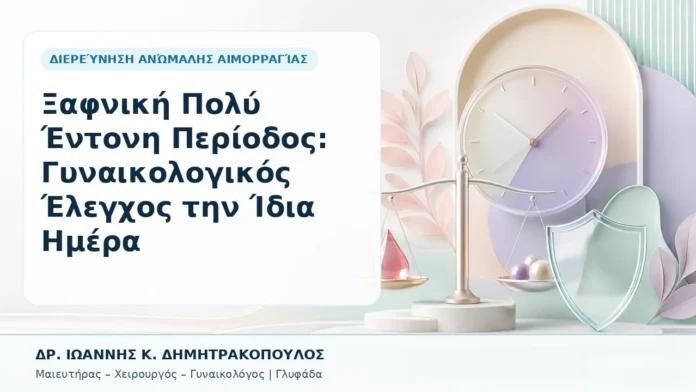 008-xafniki-poly-entoni-periodos-gynaikologikos-elegchos-tin-idia-imera Ξαφνική Πολύ Έντονη Περίοδος: Γυναικολογικός Έλεγχος την Ίδια Ημέρα - Δρ. Ιωάννης Κ. Δημητρακόπουλος, Γυναικολόγος Γλυφάδα