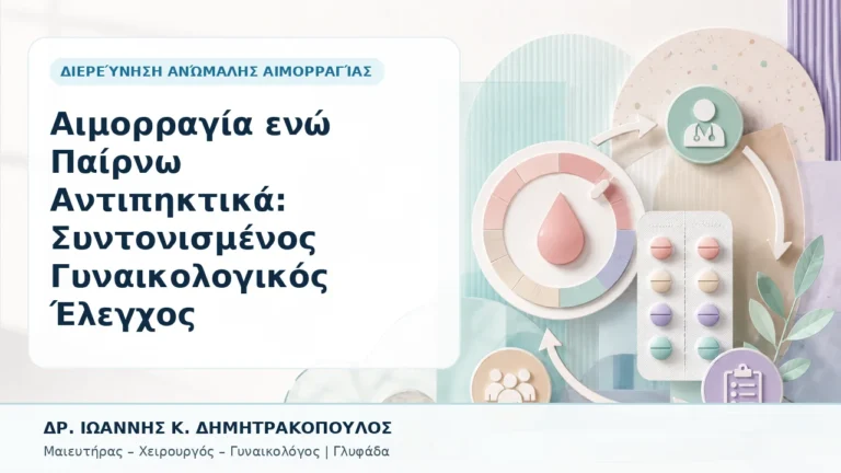 Αιμορραγία ενώ Παίρνω Αντιπηκτικά: Συντονισμένος Γυναικολογικός Έλεγχος - Δρ. Ιωάννης Κ. Δημητρακόπουλος, Γυναικολόγος Γλυφάδα