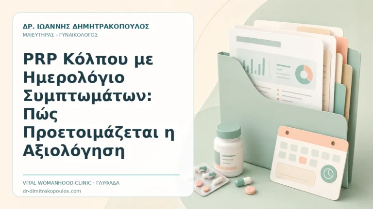 PRP Κόλπου με Ημερολόγιο Συμπτωμάτων: Πώς Προετοιμάζεται η Αξιολόγηση - Δρ. Ιωάννης Δημητρακόπουλος, Γυναικολόγος Γλυφάδα