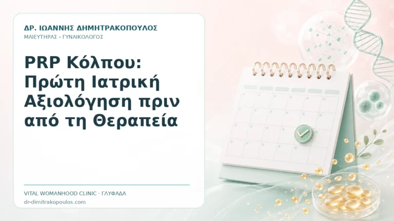 PRP Κόλπου: Πρώτη Ιατρική Αξιολόγηση πριν από τη Θεραπεία - Δρ. Ιωάννης Δημητρακόπουλος, Γυναικολόγος Γλυφάδα