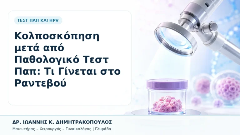 Κολποσκόπηση μετά από Παθολογικό Τεστ Παπ: Τι Γίνεται στο Ραντεβού - Δρ. Ιωάννης Κ. Δημητρακόπουλος, Γυναικολόγος Γλυφάδα