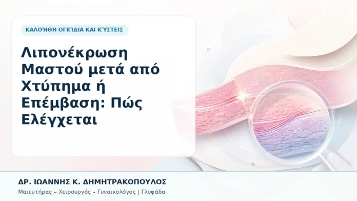 Λιπονέκρωση Μαστού μετά από Χτύπημα ή Επέμβαση: Πώς Ελέγχεται - Δρ. Ιωάννης Κ. Δημητρακόπουλος, Γυναικολόγος Γλυφάδα