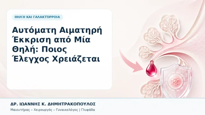 011-aytomati-aimatiri-ekkrisi-apo-mia-thili-poios-elegchos-chreiazetai Αυτόματη Αιματηρή Έκκριση από Μία Θηλή: Ποιος Έλεγχος Χρειάζεται - Δρ. Ιωάννης Κ. Δημητρακόπουλος, Γυναικολόγος Γλυφάδα