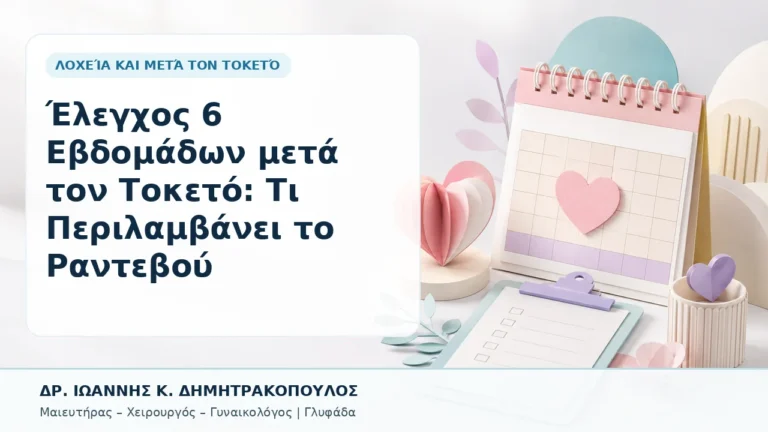 Έλεγχος 6 Εβδομάδων μετά τον Τοκετό: Τι Περιλαμβάνει το Ραντεβού - Δρ. Ιωάννης Κ. Δημητρακόπουλος, Γυναικολόγος Γλυφάδα