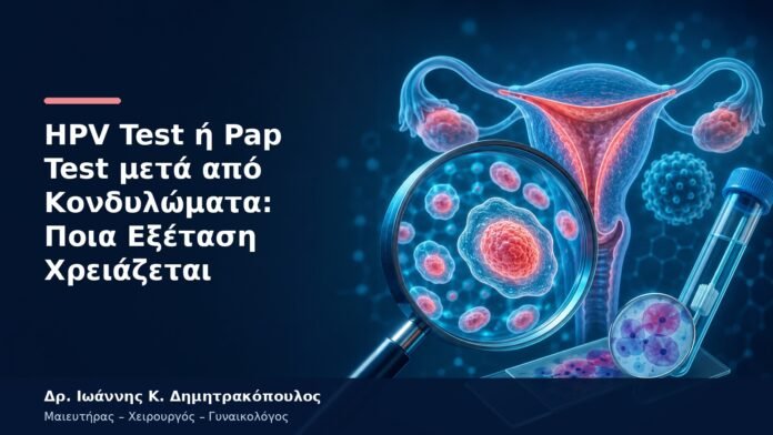 HPV Test ή Pap Test μετά από Κονδυλώματα: Ποια Εξέταση Χρειάζεται HPV Test ή Pap Test μετά από Κονδυλώματα: Ποια Εξέταση Χρειάζεται