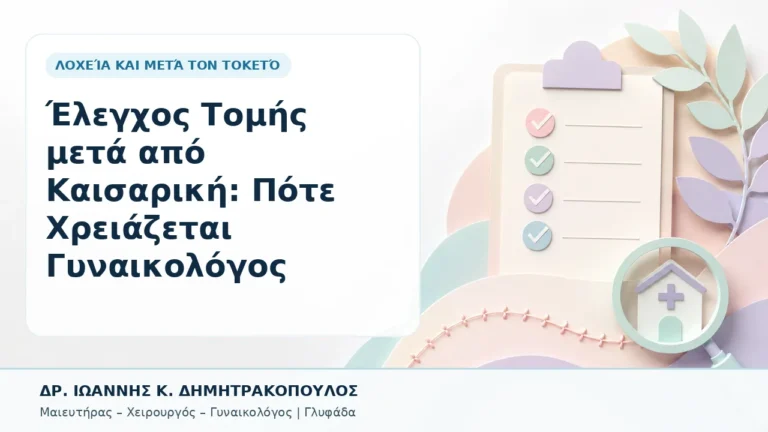 Έλεγχος Τομής μετά από Καισαρική: Πότε Χρειάζεται Γυναικολόγος - Δρ. Ιωάννης Κ. Δημητρακόπουλος, Γυναικολόγος Γλυφάδα