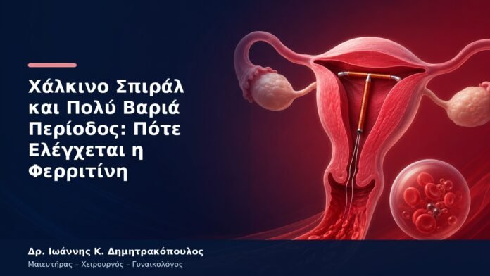 Χάλκινο Σπιράλ και Πολύ Βαριά Περίοδος: Πότε Ελέγχεται η Φερριτίνη Χάλκινο Σπιράλ και Πολύ Βαριά Περίοδος: Πότε Ελέγχεται η Φερριτίνη