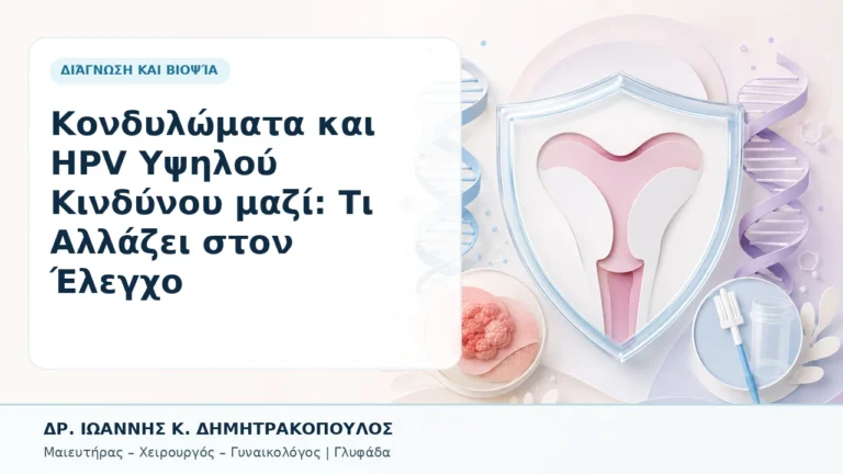 Κονδυλώματα και HPV Υψηλού Κινδύνου μαζί: Τι Αλλάζει στον Έλεγχο - Δρ. Ιωάννης Κ. Δημητρακόπουλος, Γυναικολόγος Γλυφάδα