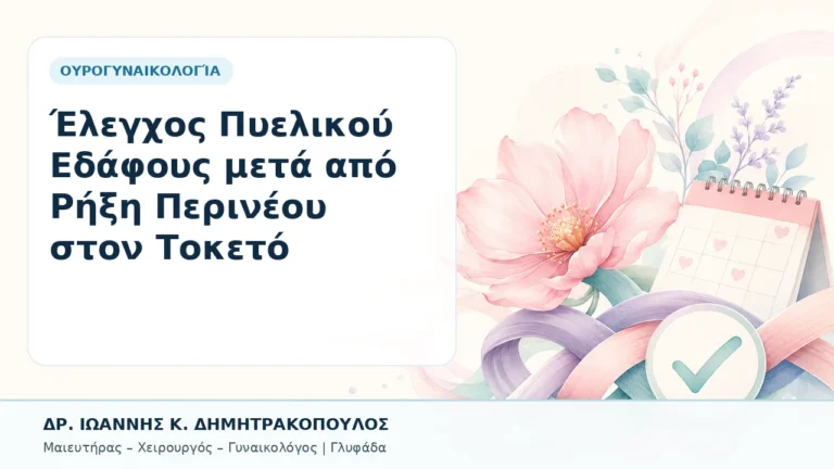 Έλεγχος Πυελικού Εδάφους μετά από Ρήξη Περινέου στον Τοκετό - Δρ. Ιωάννης Κ. Δημητρακόπουλος, Γυναικολόγος Γλυφάδα