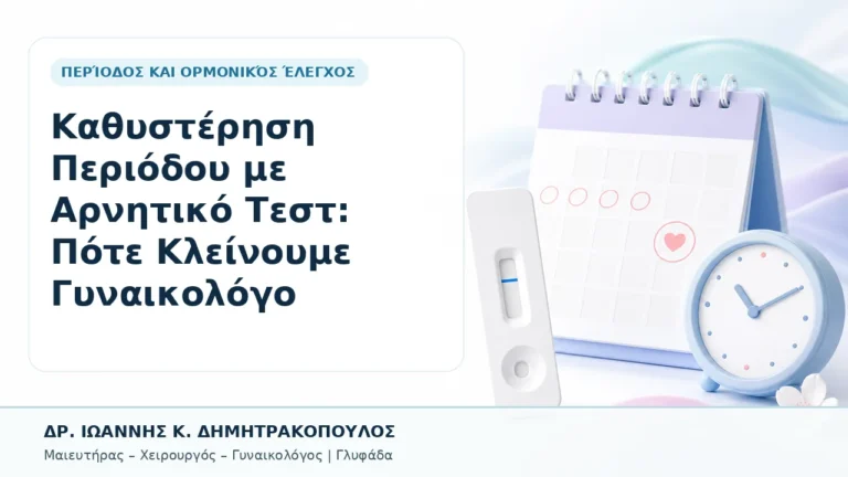 Καθυστέρηση Περιόδου με Αρνητικό Τεστ: Πότε Κλείνουμε Γυναικολόγο - Δρ. Ιωάννης Κ. Δημητρακόπουλος, Γυναικολόγος Γλυφάδα