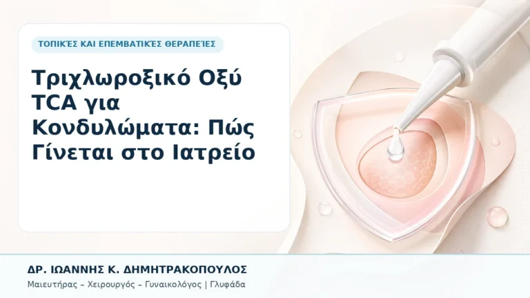 Τριχλωροξικό Οξύ TCA για Κονδυλώματα: Πώς Γίνεται στο Ιατρείο - Δρ. Ιωάννης Κ. Δημητρακόπουλος, Γυναικολόγος Γλυφάδα