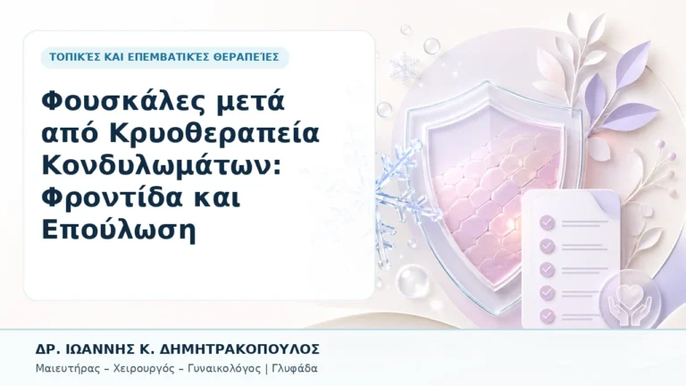 Φουσκάλες μετά από Κρυοθεραπεία Κονδυλωμάτων: Φροντίδα και Επούλωση - Δρ. Ιωάννης Κ. Δημητρακόπουλος, Γυναικολόγος Γλυφάδα