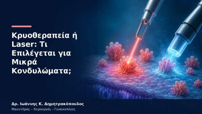 Κρυοθεραπεία ή Laser: Τι Επιλέγεται για Μικρά Κονδυλώματα; Κρυοθεραπεία ή Laser: Τι Επιλέγεται για Μικρά Κονδυλώματα;
